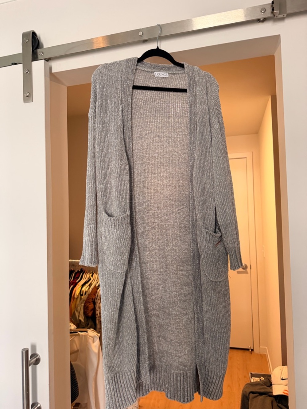 Lounge Underwear Long Ultra Comfort Chenille Cardigan - Picture 2 of 4